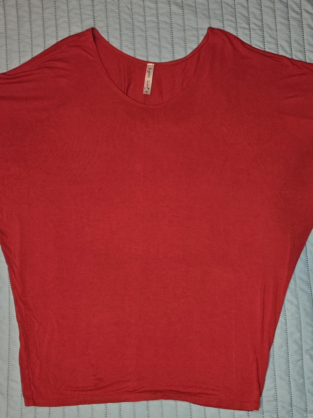 Lyss Loo RedScoop Neck Short Sleeve Top -XL